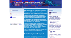 Desktop Screenshot of fivepaws.com